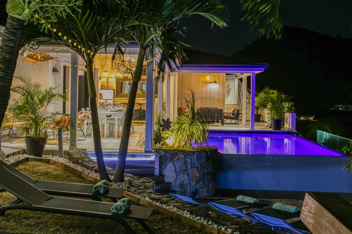 A louer villa vue mer Mont Vernont Saint Martin_ Pisicne Nuit - 34